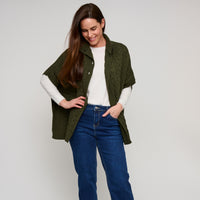 Cable Knit Poncho Mavi Sweater One Size Wrap