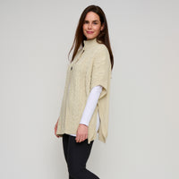 Cable Knit Poncho Mavi Sweater One Size Wrap