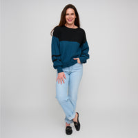 Color Block Sweater Balloon Sleeve Hayley Sweater