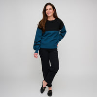 Color Block Sweater Balloon Sleeve Hayley Sweater