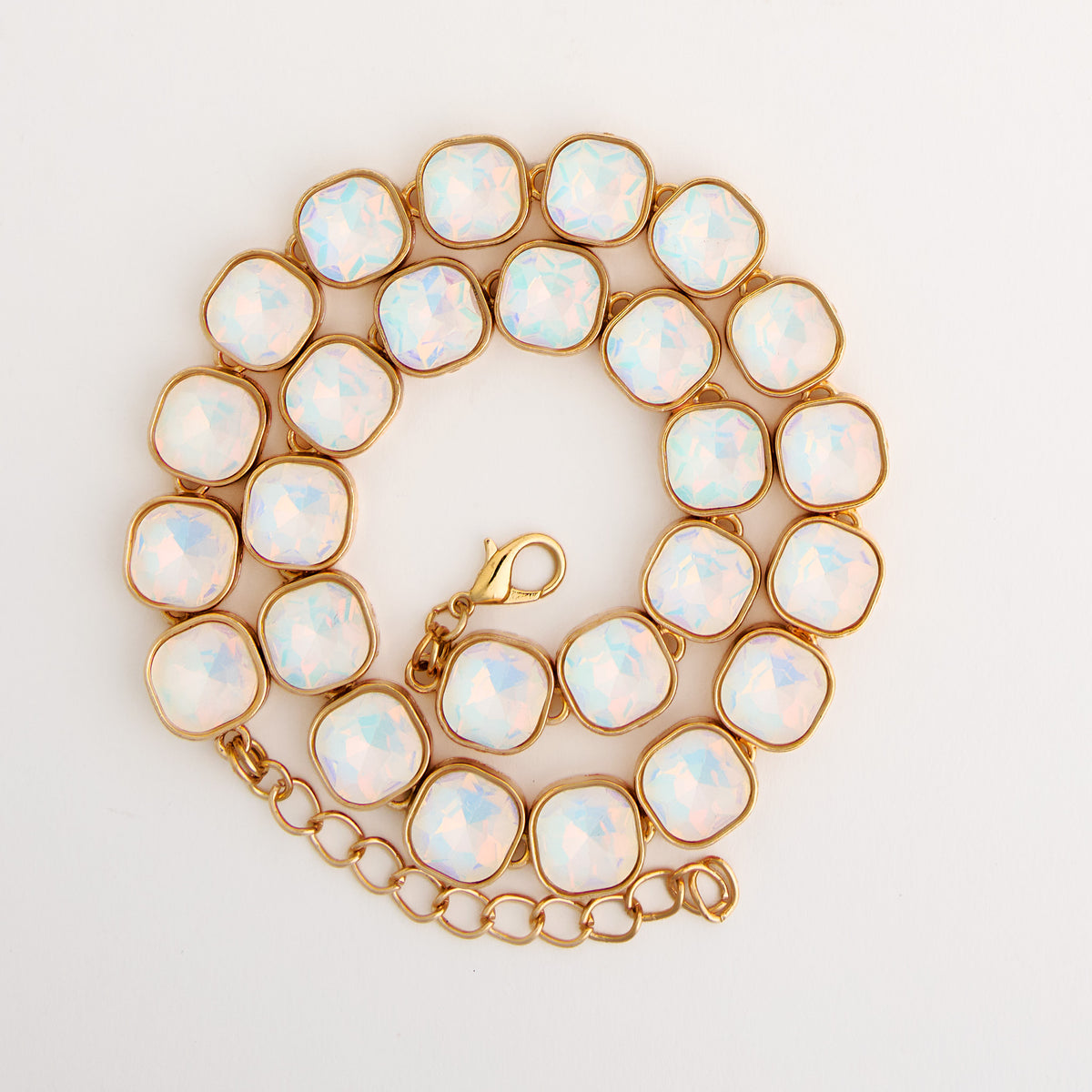 Statement Necklace Marlowe Crystal 16" Geometric Collar