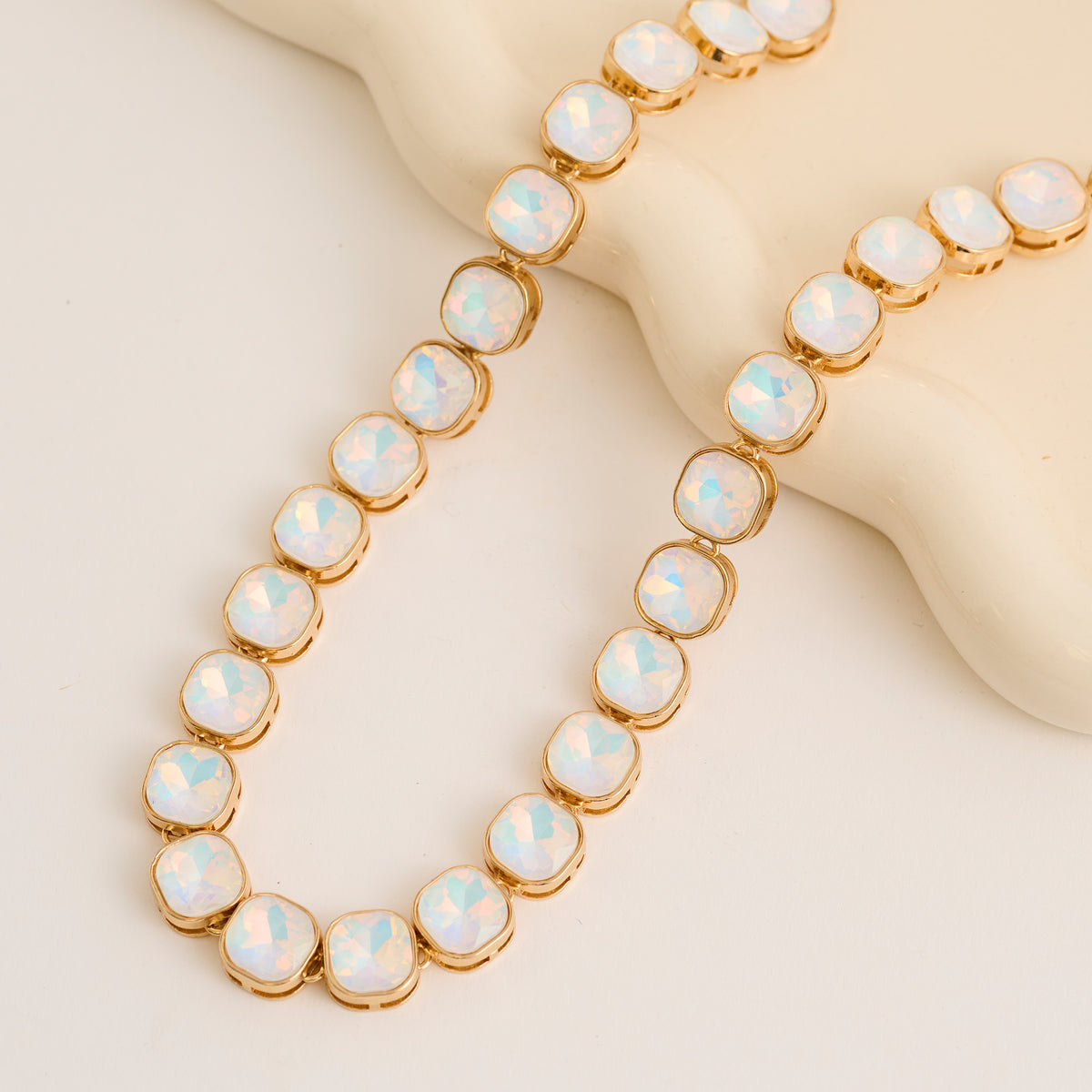 Statement Necklace Marlowe Crystal 16" Geometric Collar