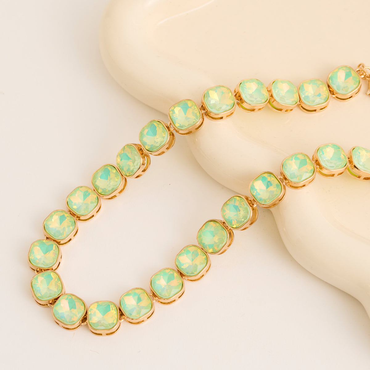 Statement Necklace Marlowe Crystal 16" Geometric Collar