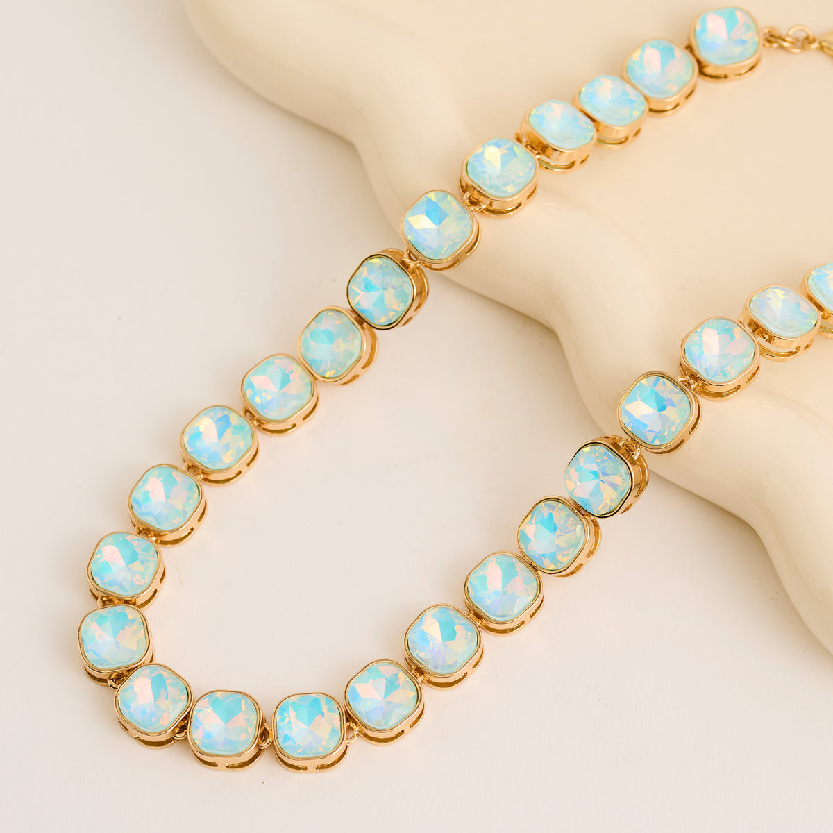 Statement Necklace Marlowe Crystal 16" Geometric Collar
