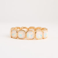 Statement Bracelet Marlowe Iridescent Crystal 6 3/4" Stretch