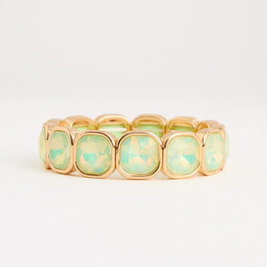 Statement Bracelet Marlowe Iridescent Crystal 6 3/4" Stretch