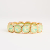 Statement Bracelet Marlowe Iridescent Crystal 6 3/4" Stretch