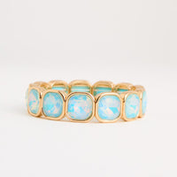 Statement Bracelet Marlowe Iridescent Crystal 6 3/4" Stretch