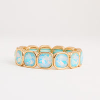 Statement Bracelet Marlowe Iridescent Crystal 6 3/4" Stretch