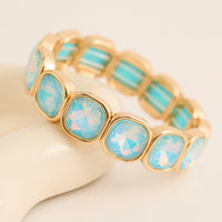 Statement Bracelet Marlowe Iridescent Crystal 6 3/4" Stretch
