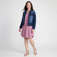 Shirt Dress Tatum Linen Blend Button Up Knee Length