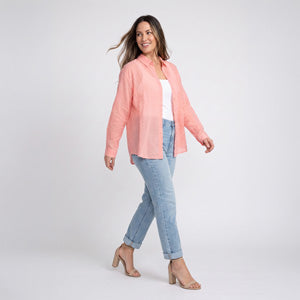 Button Up Top Kendall Relaxed Oversized Lightweight Shirt
