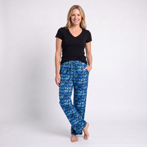 Pajama Pants Midnight Butterfly Stretch Drawstring