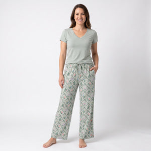 Pajama Pants Morning Meadows Stretch Drawstring