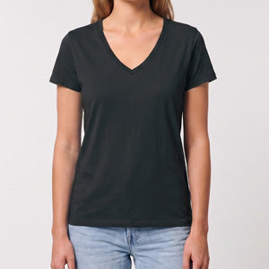 V-Neck T-Shirt Everyday Short Sleeve Stretch Basic Tee
