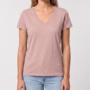 V-Neck T-Shirt Everyday Short Sleeve Stretch Basic Tee