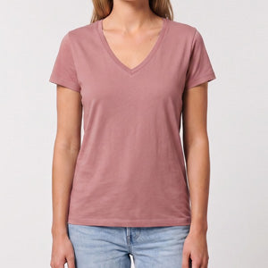 V-Neck T-Shirt Everyday Short Sleeve Stretch Basic Tee