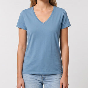 V-Neck T-Shirt Everyday Short Sleeve Stretch Basic Tee