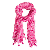 Lightweight Scarf Lanai Palm Print Tassel Fashion Wrap