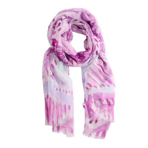 Lightweight Scarf Calypso Watercolor Mandala Print