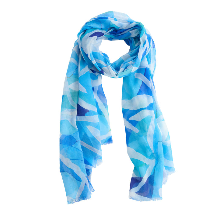 Lightweight Scarf Maya Geometric Watercolor Fashion Wrap