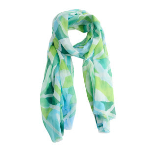 Lightweight Scarf Maya Geometric Watercolor Fashion Wrap