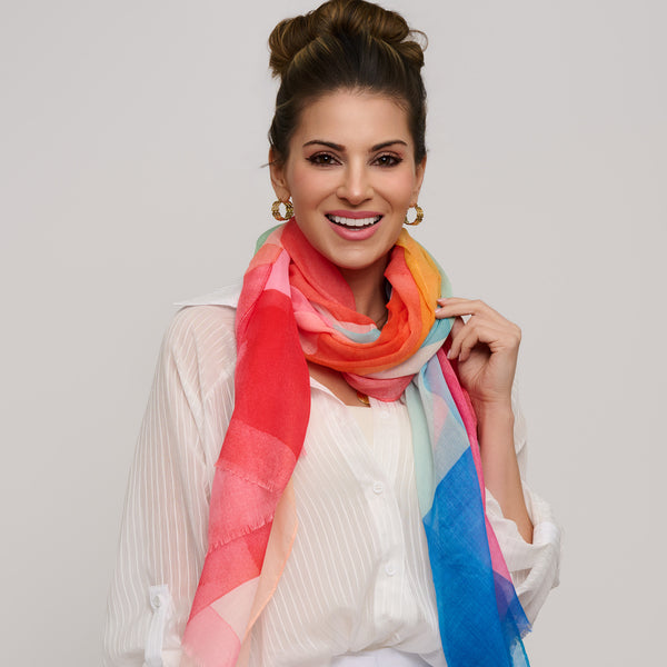 Lightweight Scarf Coco Geometric Print Fashion Wrap