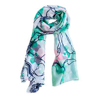 Scarf Abstract Floral Selene Silky Lightweight Fashion