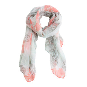 Lightweight Scarf Kiana Hawaiian Print Gauze Wrap