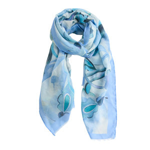 Lightweight Scarf Rylee Watercolor Floral Fashion Wrap