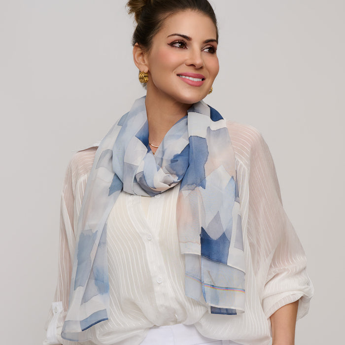 Lightweight Scarf Raye Abstract Print Fashion Wrap