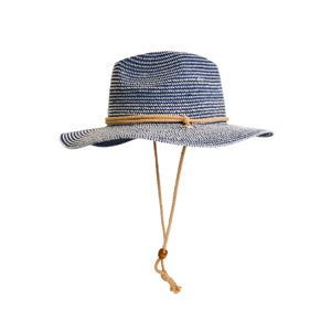 Safari Hat Riviera Textured Woven Adjustable Chin Strap