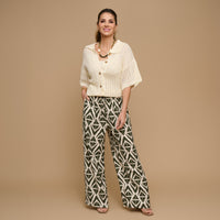 Wide Leg Pants Khloe Printed Elastic Waist Drawstring
