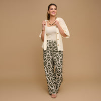 Wide Leg Pants Khloe Printed Elastic Waist Drawstring