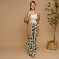 Wide Leg Pants Khloe Printed Elastic Waist Drawstring