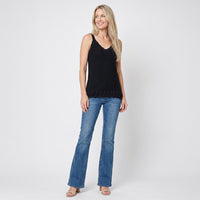 Sweater Tank Poppy Rib Knit Cotton Sleeveless Top