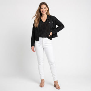 Lightweight Jacket Payton Button Front Cotton Pockets