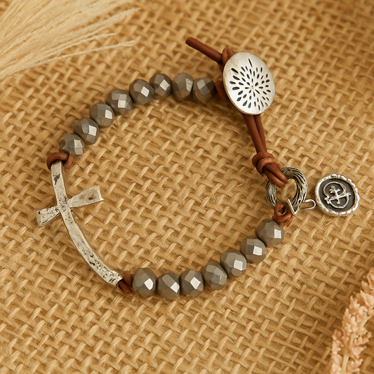 Ivey Cross Beaded Bracelet