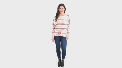 Cohen Long Sleeve Scoop Neck Drop Shoulder Top