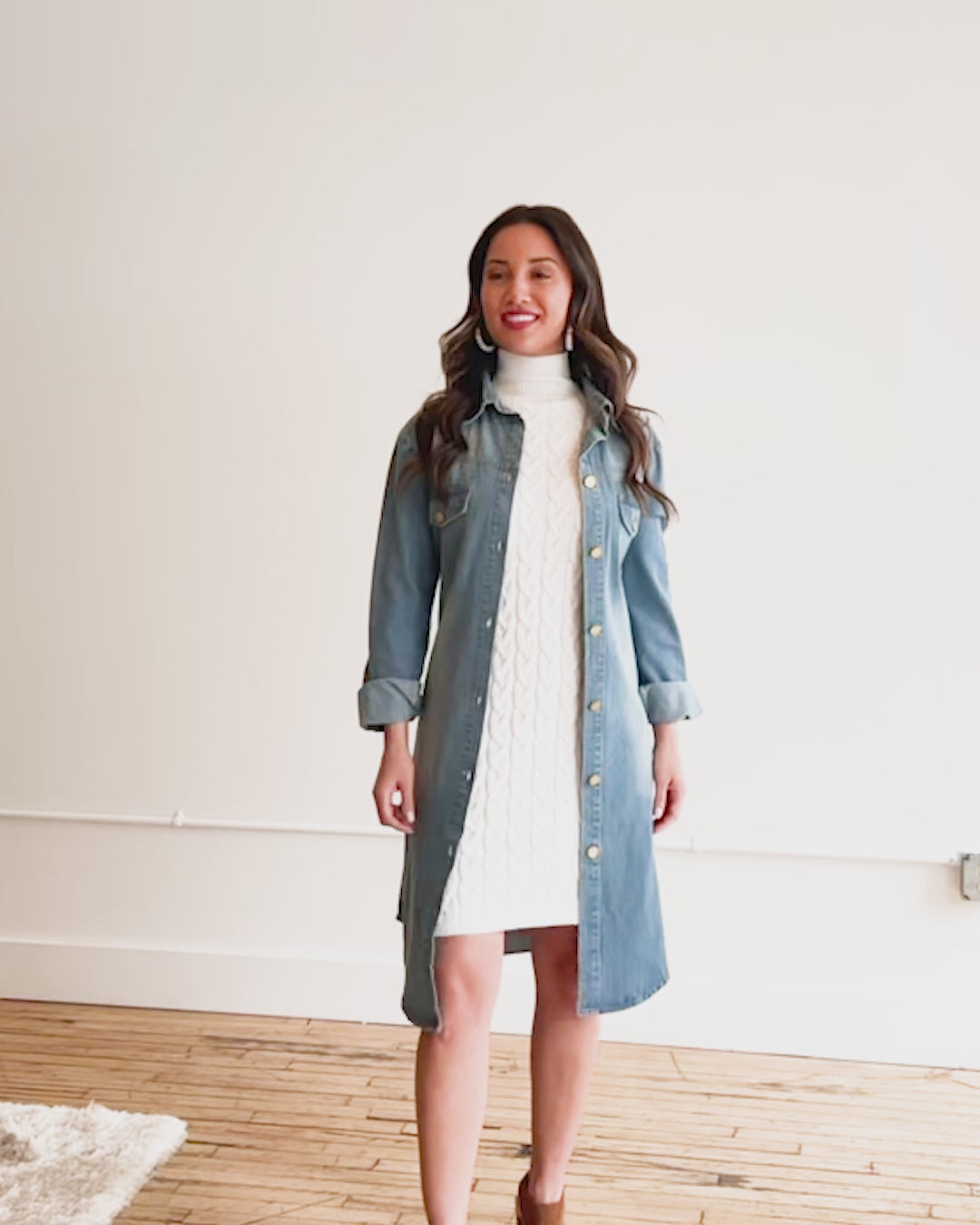 [ JEANS] Cable Sweater Dress ☆送料込☆ Cable Sweater Dress – Mumshandmade