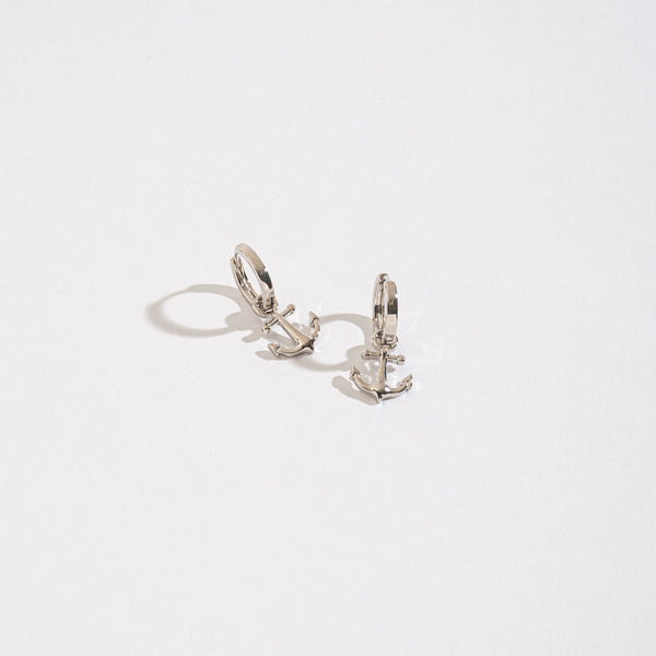 Nautical Themed Charm Hoop Earrings