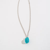 Wire Wrapped Sea Glass Pendant Necklace