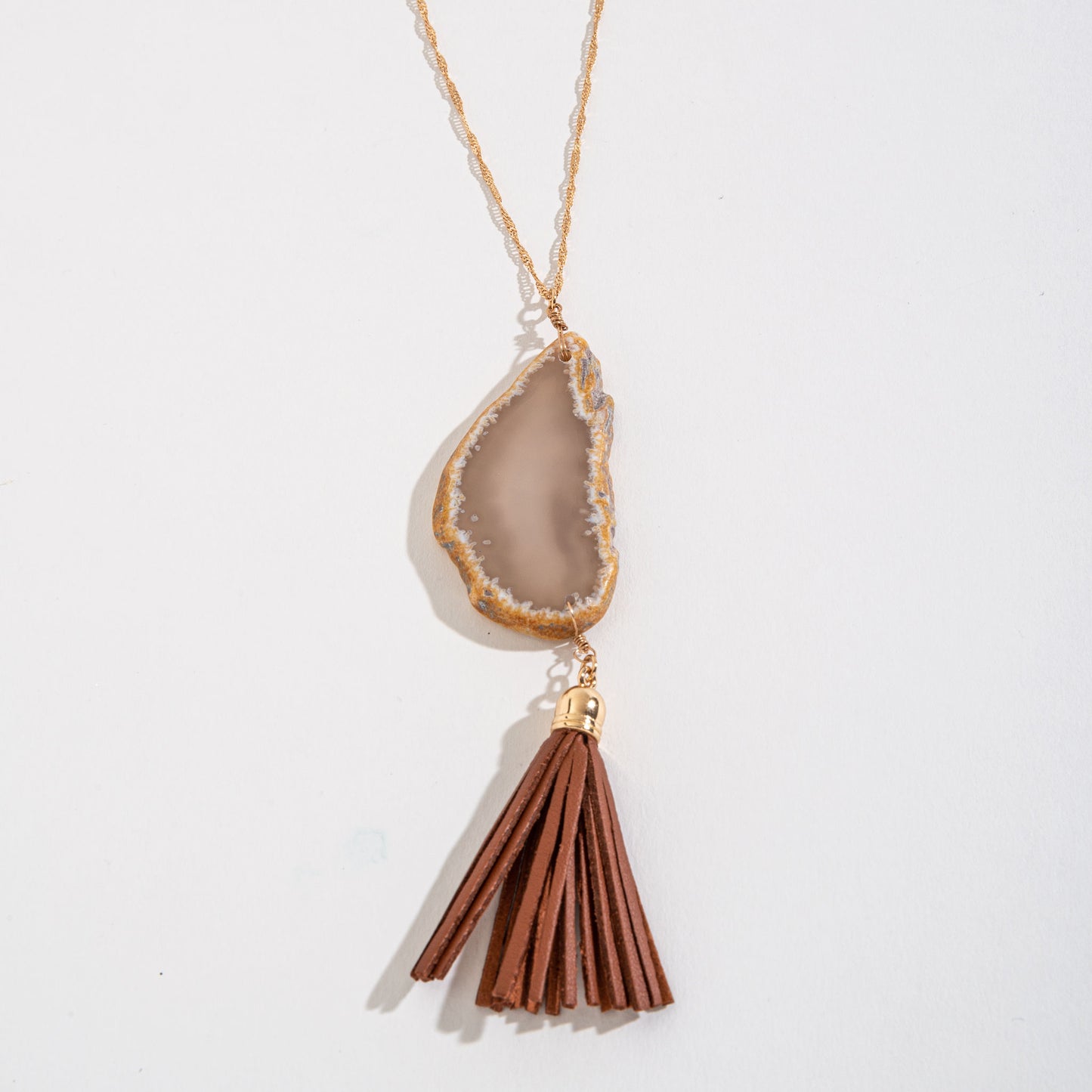 Jaclyn Agate Statement Pendant Necklace