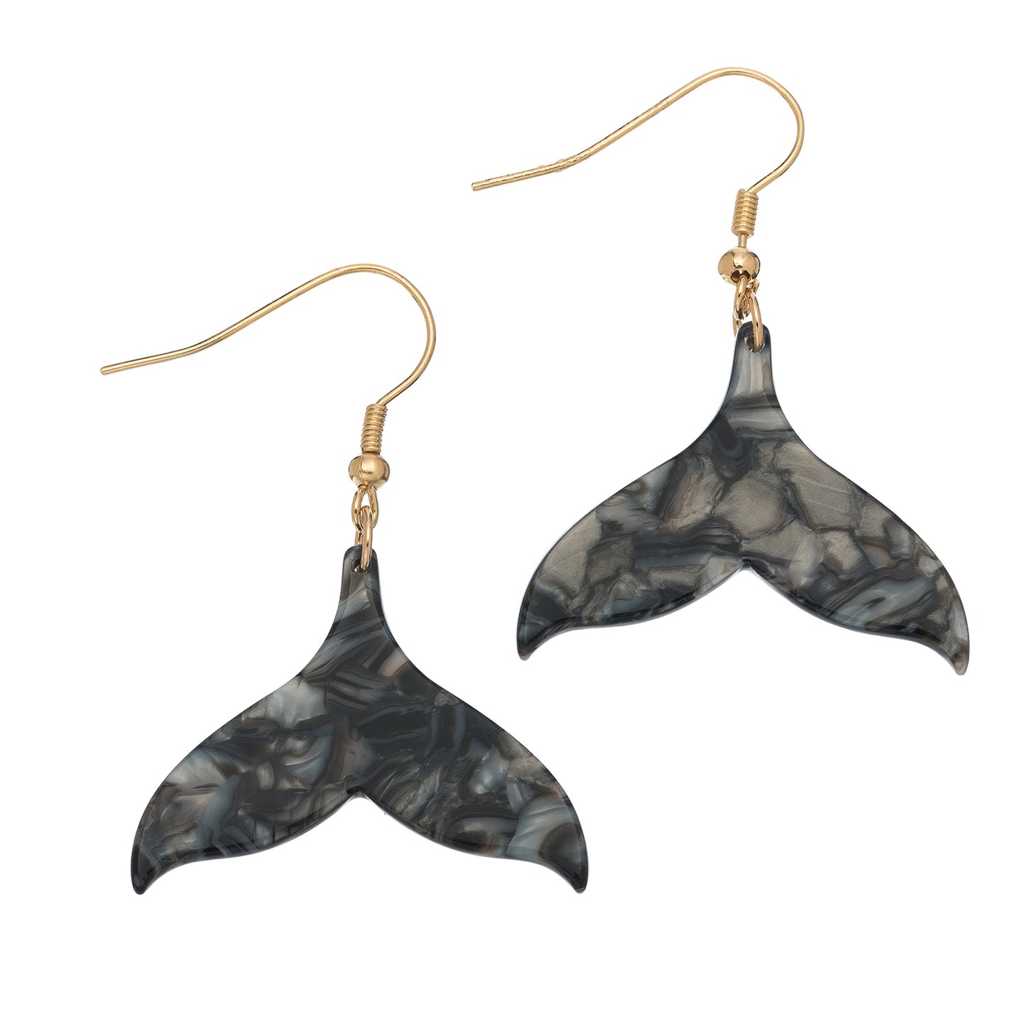 Celluloid Icon Whale Tail Drop Earrings