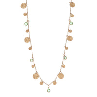Crystal and Metal Charm Necklace