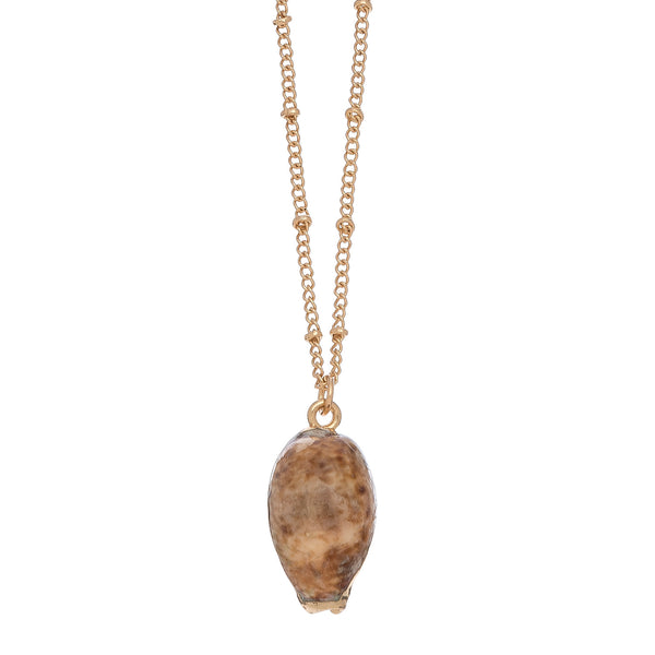 Gold Dipped Shell Pendant Necklace