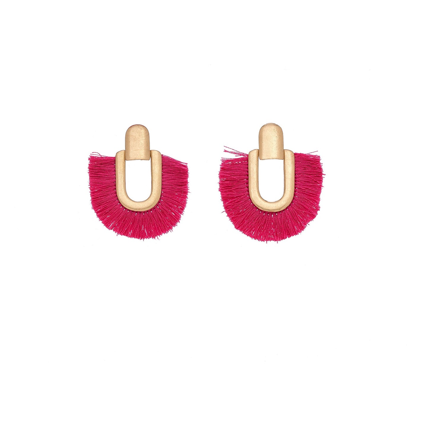 Half Loop Tassel Earrings