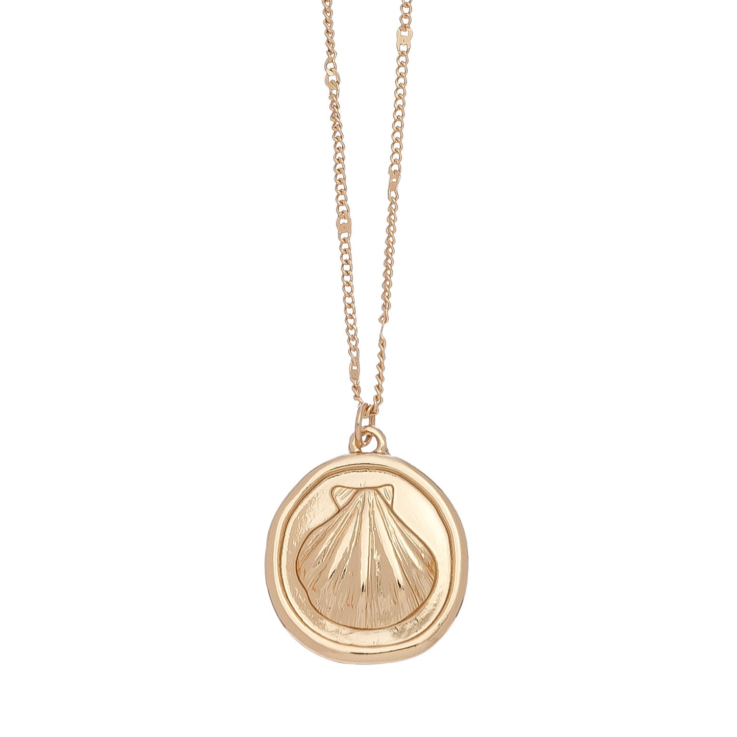 Shell Coin Pendant Necklace