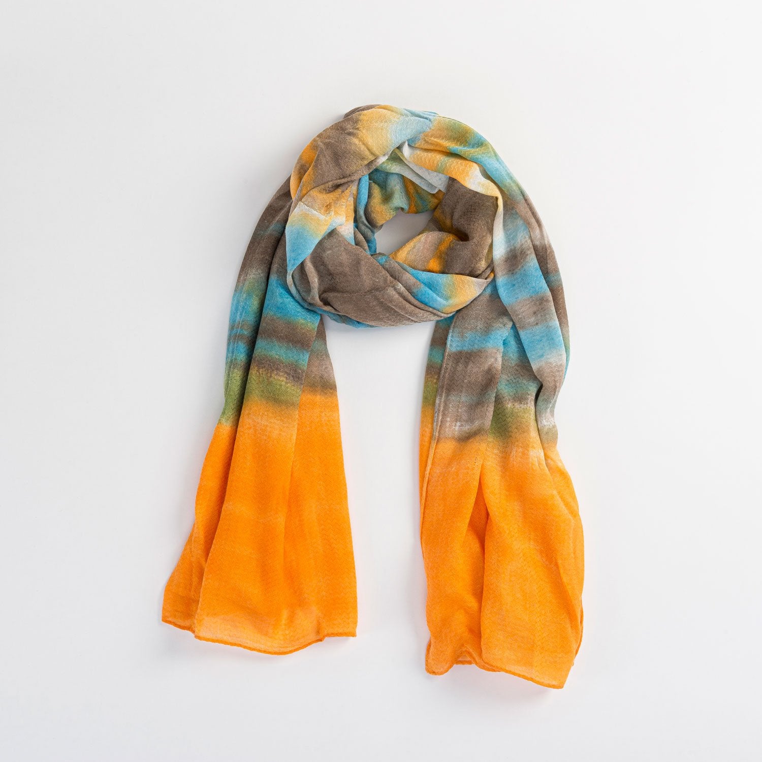 TIE DYE HERRINGBONE WEAVE LIGHTWEIGHT SCARF