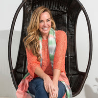 TIE DYE HERRINGBONE WEAVE LIGHTWEIGHT SCARF